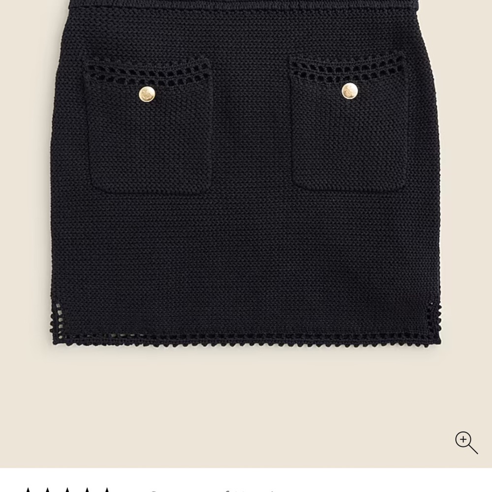 ISO J Crew Black Crochet set (cropped sweater and skirt set)